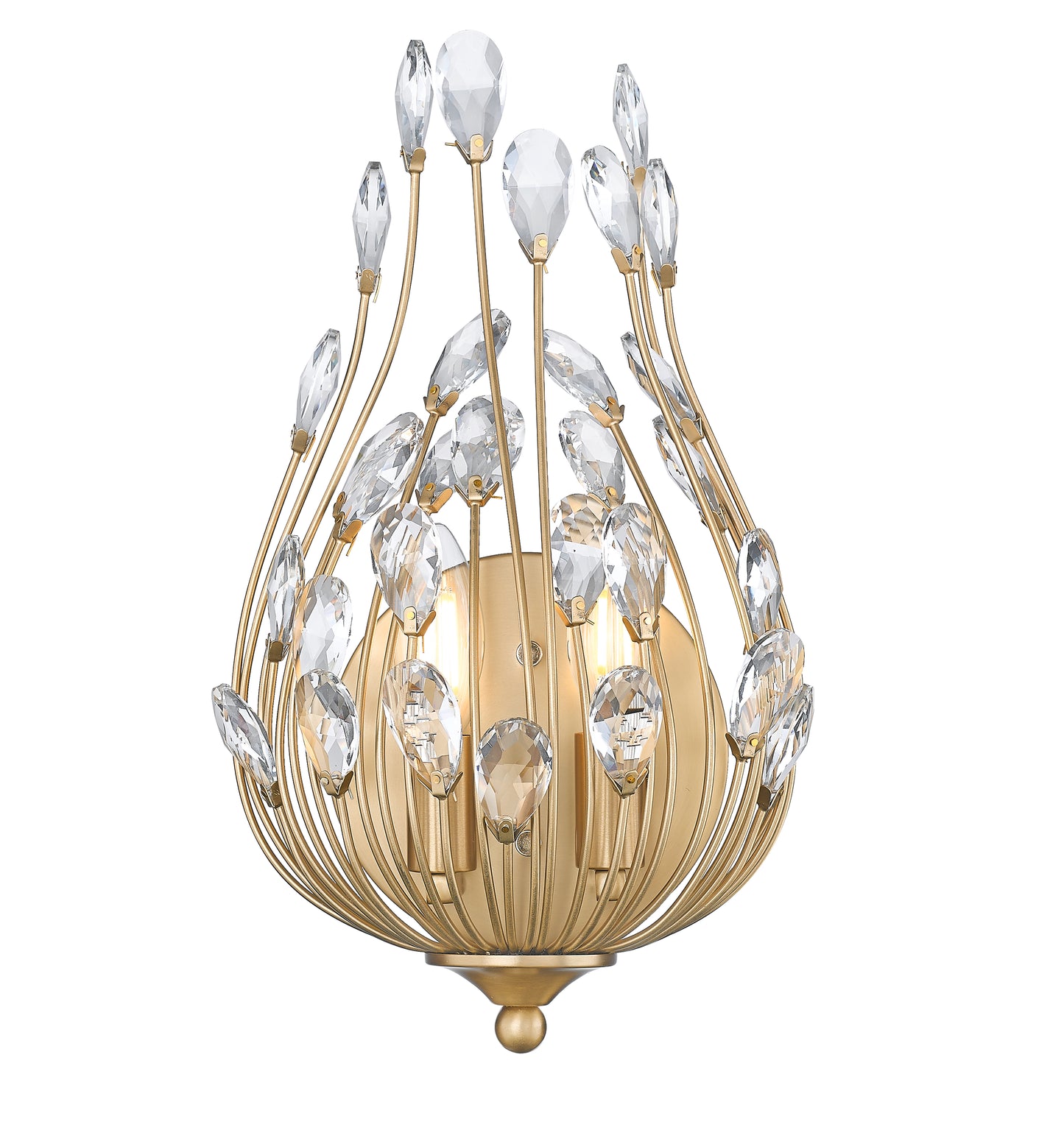 1957-2S-MGLD - Gabriella 2 Light Wall 16" Sconce - Modern Gold