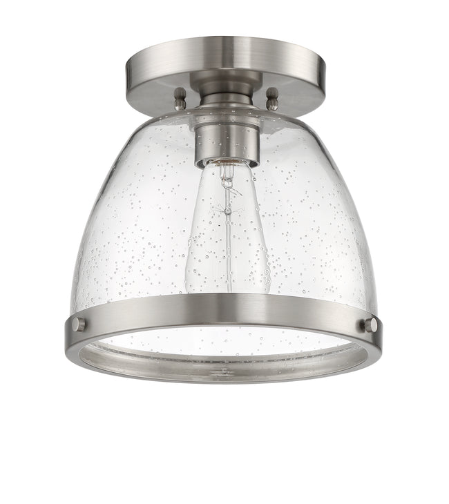 X1408-BNK - Lodie 1 Light 7.5" Wide Flush Mount - Brushed Nickel
