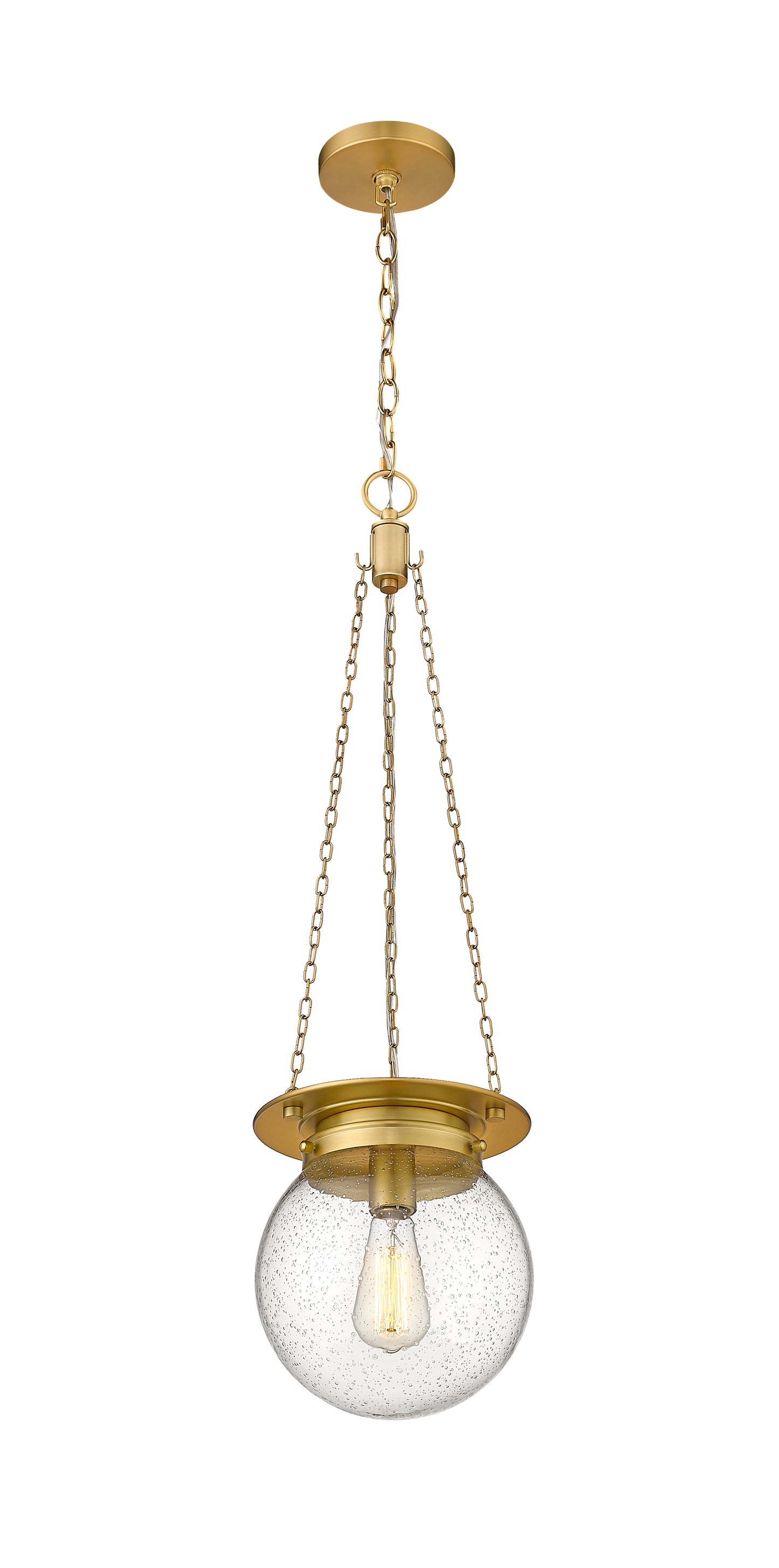 7506P9-HBR - Calhoun 1 Light 9" Pendant - Heritage Brass