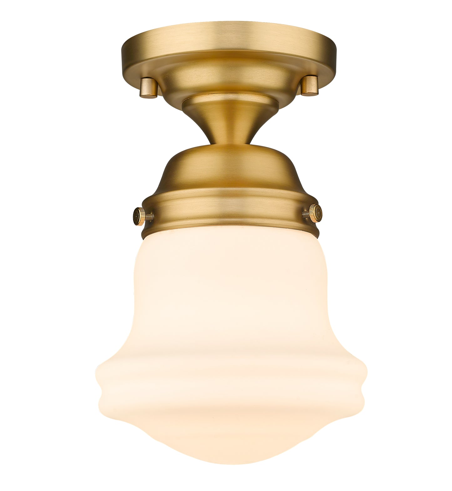 735F1-HBR - Vaughn 1 Light Flush 6" Mount - Heritage Brass