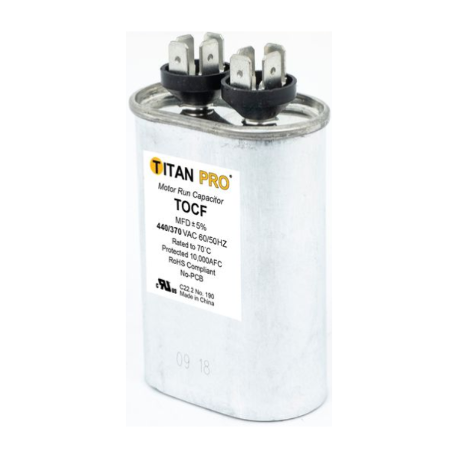 TOCF12.5 - TITAN PRO CAPACITOR 12.5 MFD 440/370V OVAL