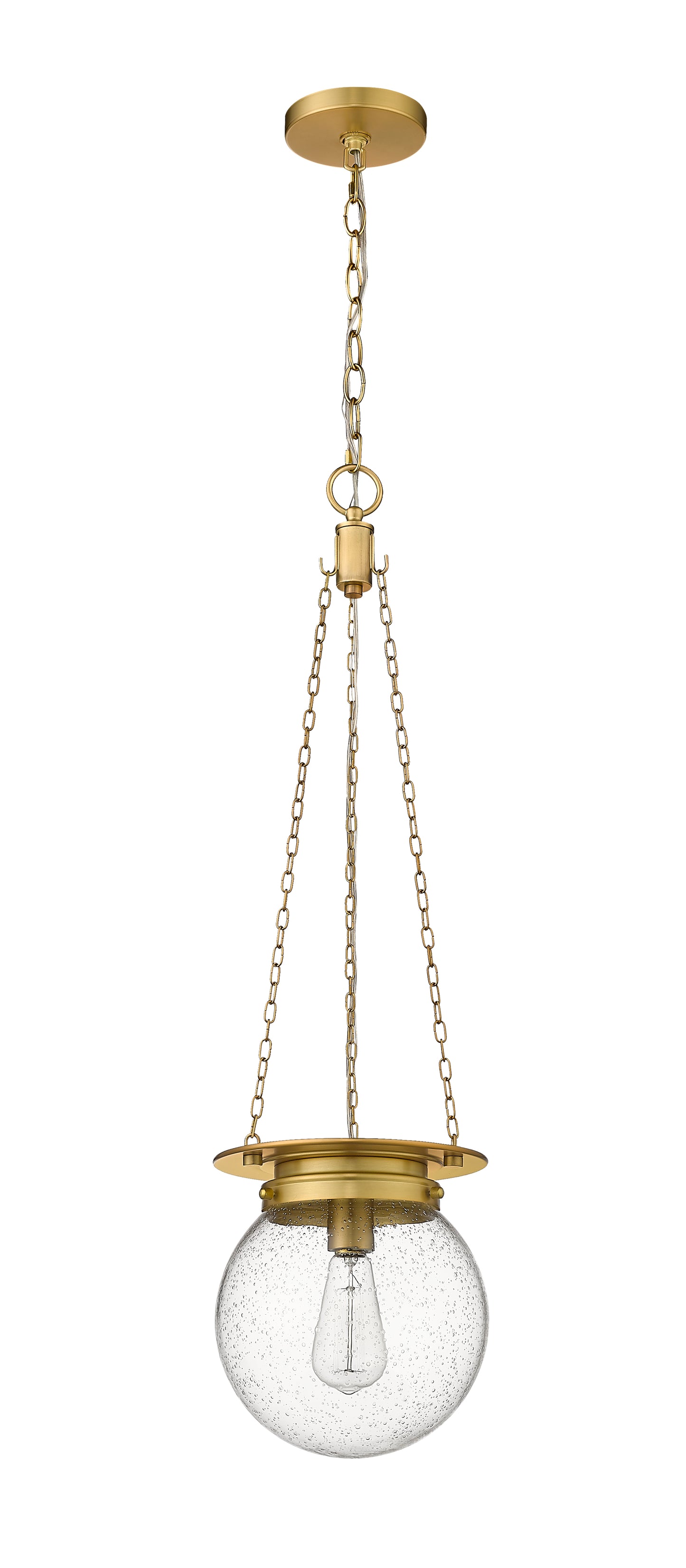 7506P9-HBR - Calhoun 1 Light 9" Pendant - Heritage Brass