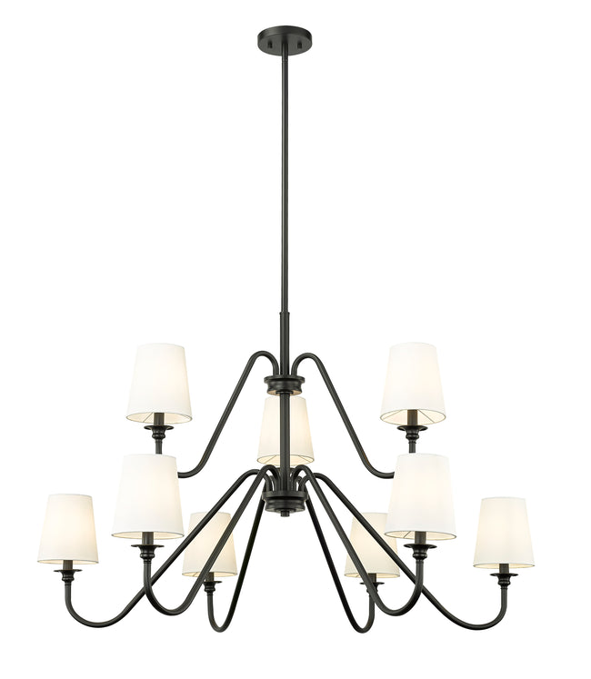 7509-9-46MB - Gianna 9 Light 46" Chandelier - Matte Black