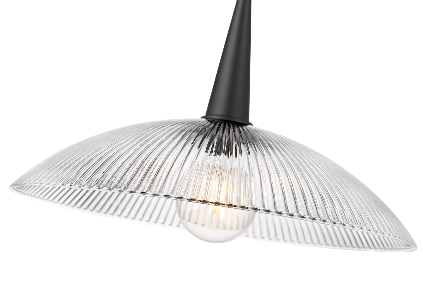 3051P18-MB - Lunelle 1 Light 18" Pendant - Matte Black