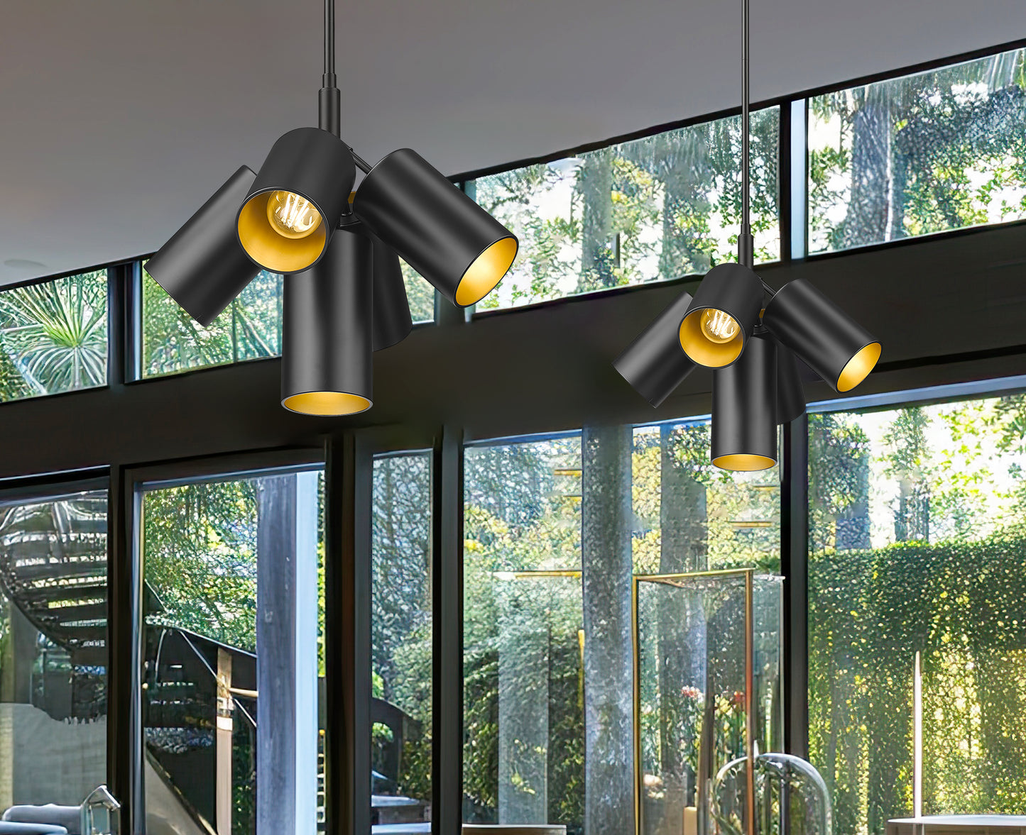 7520-5MB - Lumina 5 Light 17" Chandelier - Matte Black