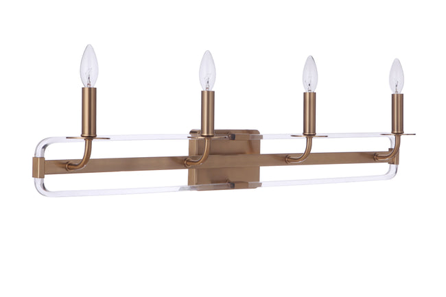 57704-SB - Graclyn 4 Light 35" Wide Vanity Light - Satin Brass
