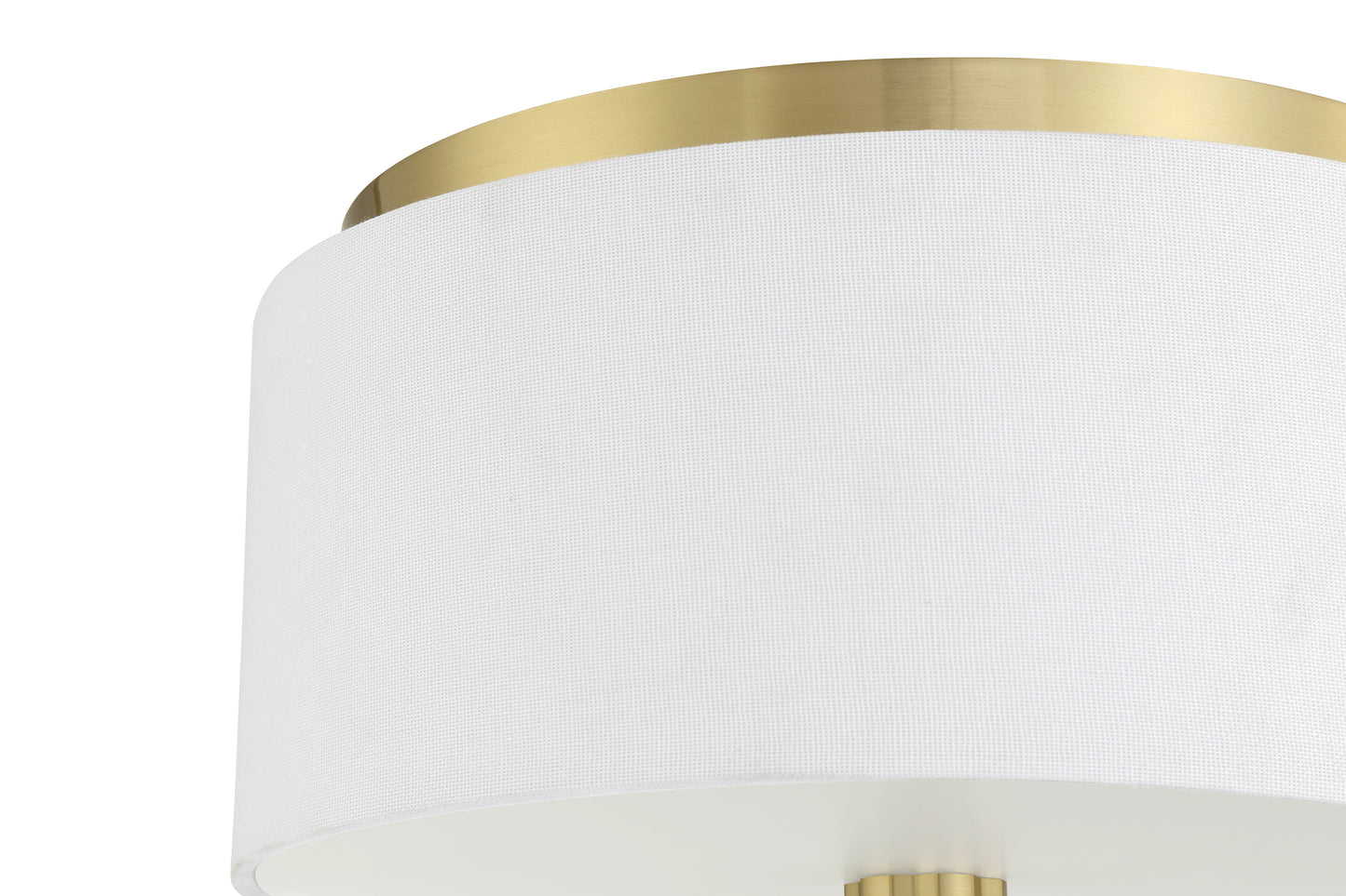 58282-SB - Fortuna 2 Light 12" Wide Flush Mount - Satin Brass