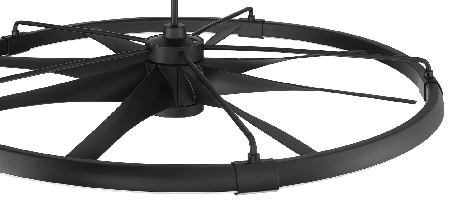 AXL57FB8 - Axel Indoor/Outdoor 52" 8 Blade Indoor Outdoor Ceiling Fan with Light Kit - Flat Black
