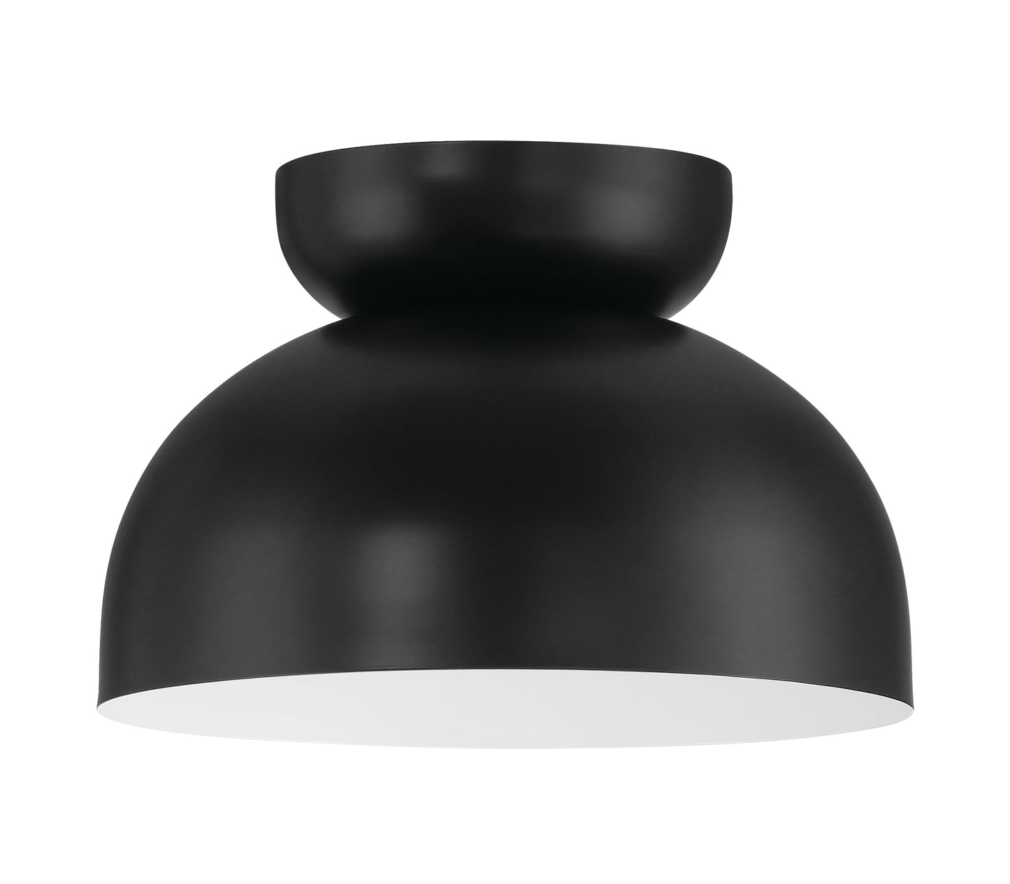 59181-FB - Ventura Dome 1 Light 10.5" Wide Flush Mount - Flat Black