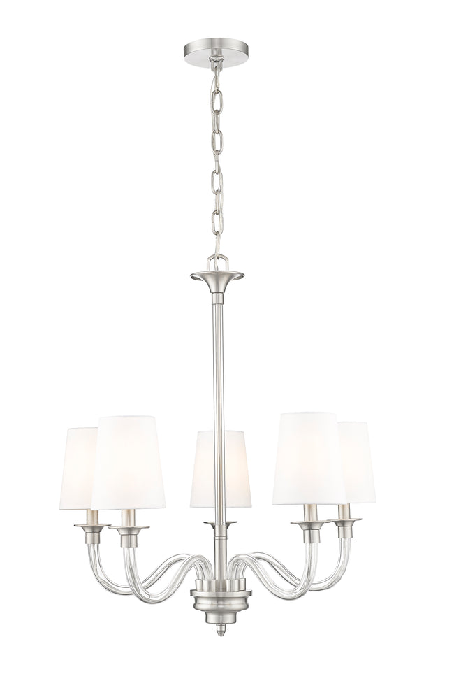 1950-5BN - Katerina 5 Light 24" Chandelier - Brushed Nickel