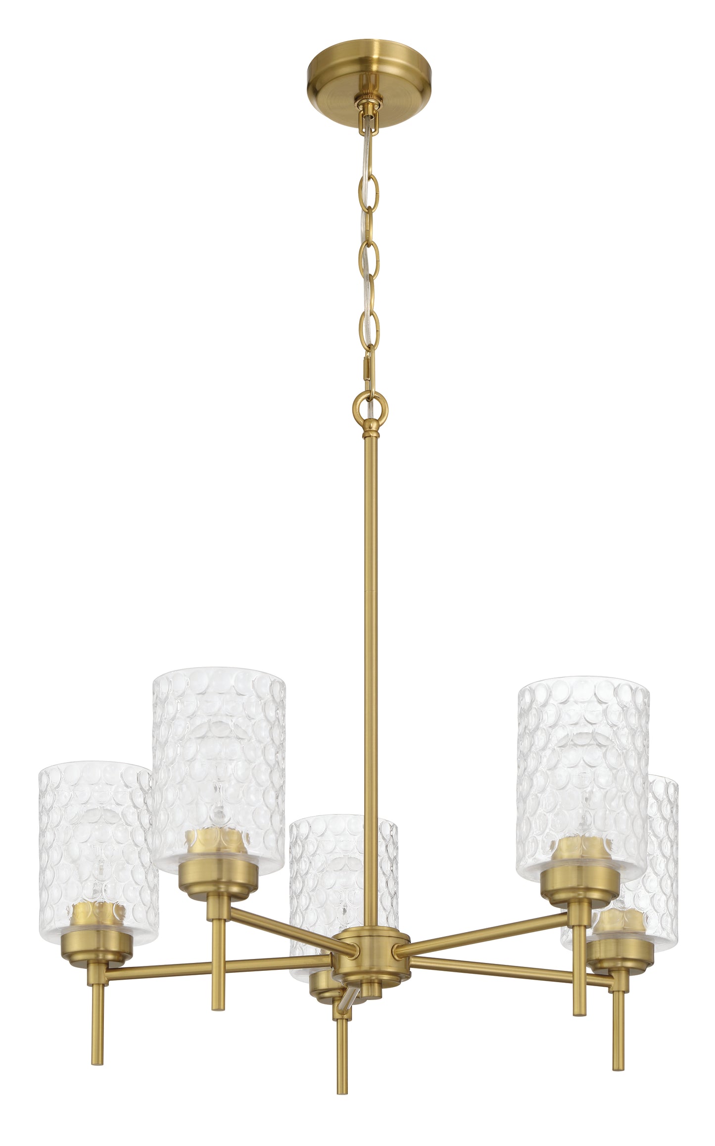 60525-SB - Claire 5 Light 24" Wide Chandelier - Satin Brass