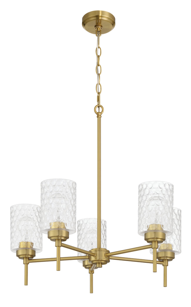 60525-SB - Claire 5 Light 24" Wide Chandelier - Satin Brass