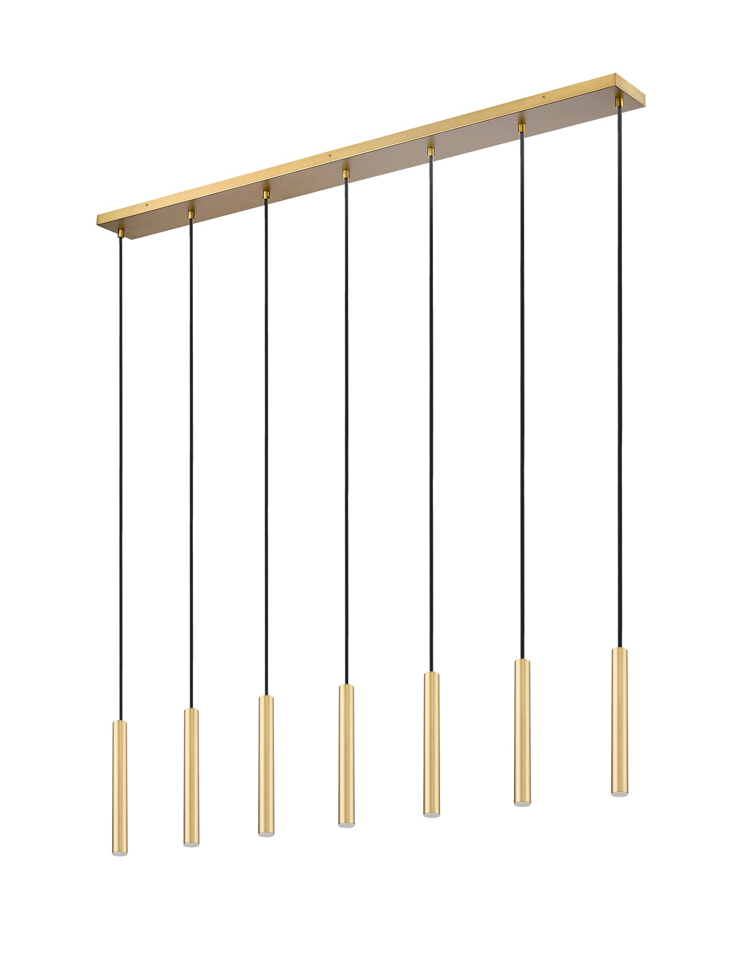 919MP12-7L-MGLD-LED - Forest 7 Light Linear 54" Chandelier - Modern Gold