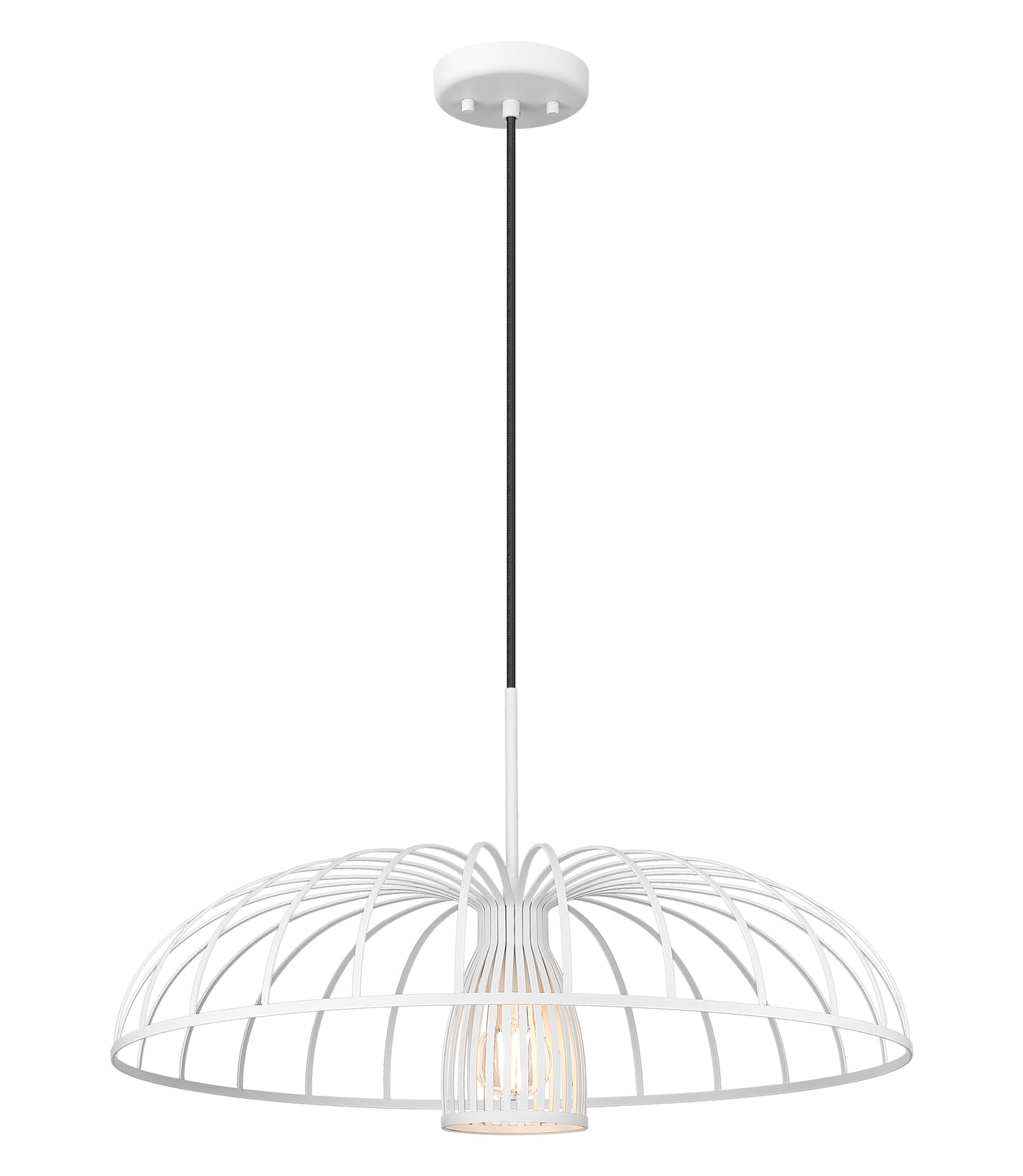 623P24-TXWH - Valencia 1 Light 24" Pendant - Texture White