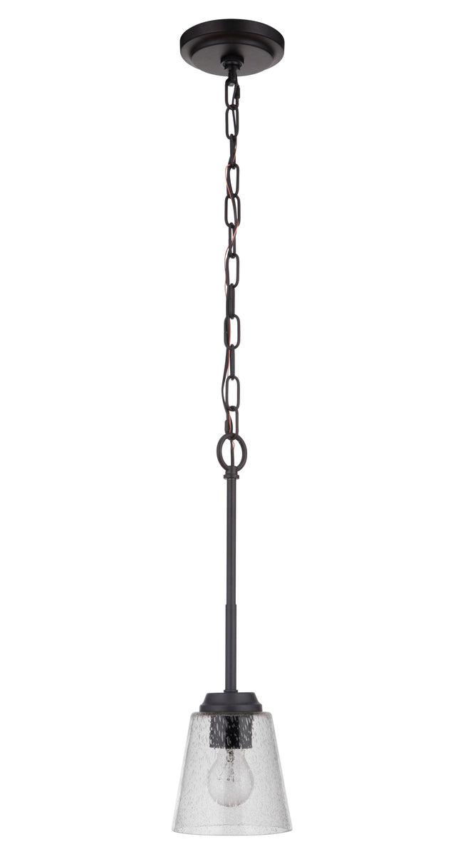 50291-FB - Tyler 1 Light 5.5" Wide Mini Pendant - Flat Black