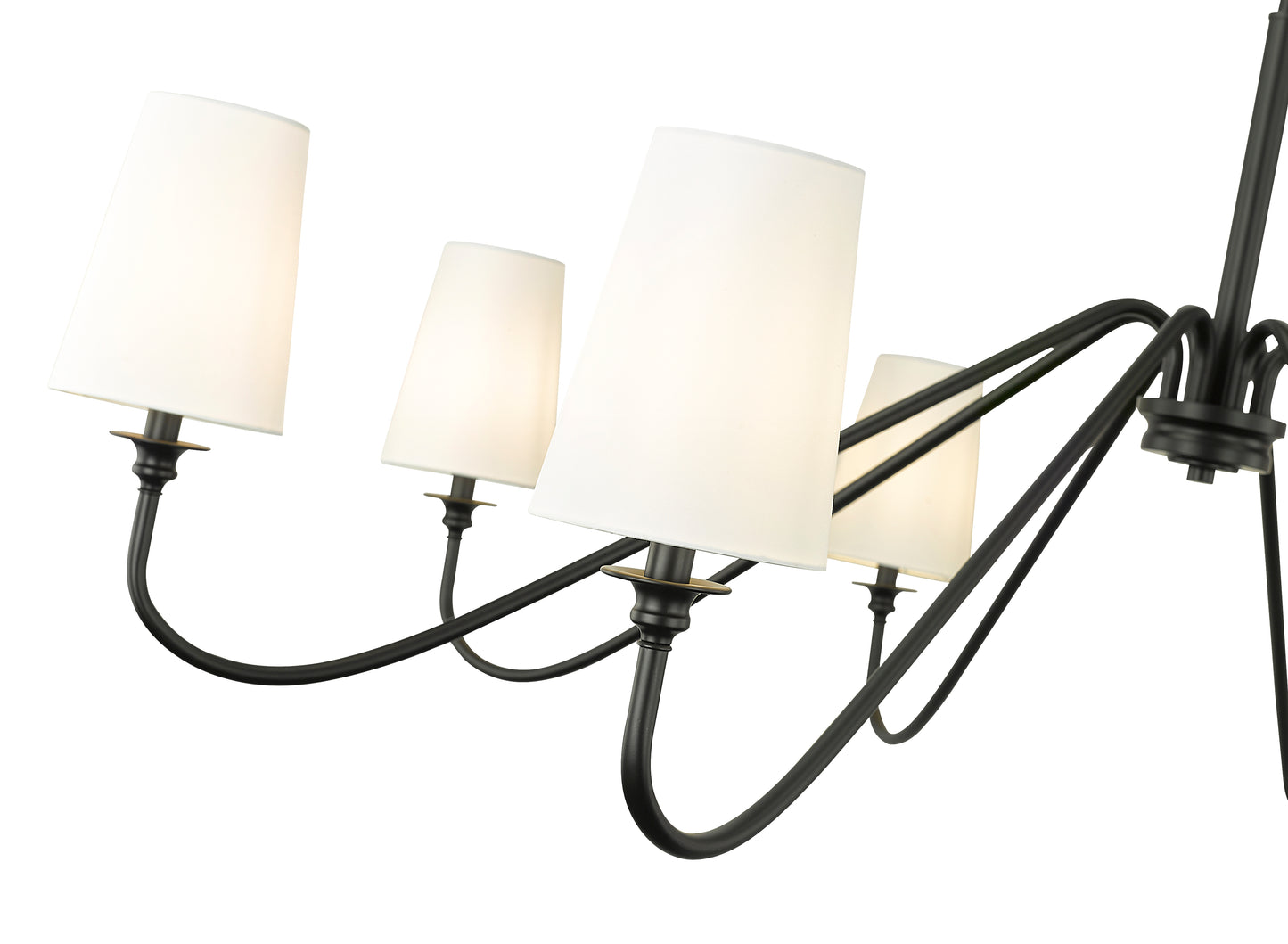 7509-8-60MB - Gianna 8 Light 60" Chandelier - Matte Black