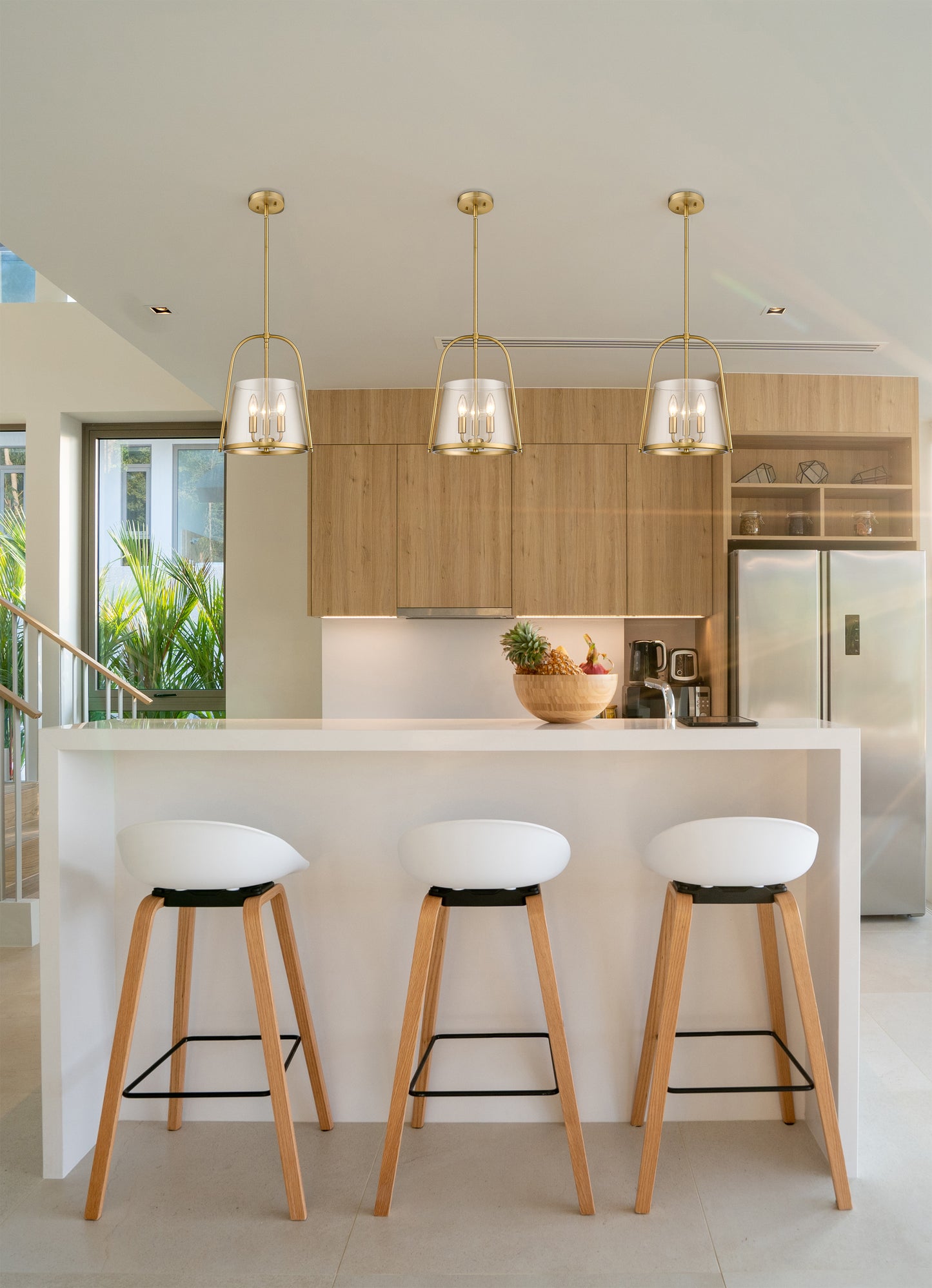 3041P12-MGLD - Archis 3 Light 12" Pendant - Modern Gold