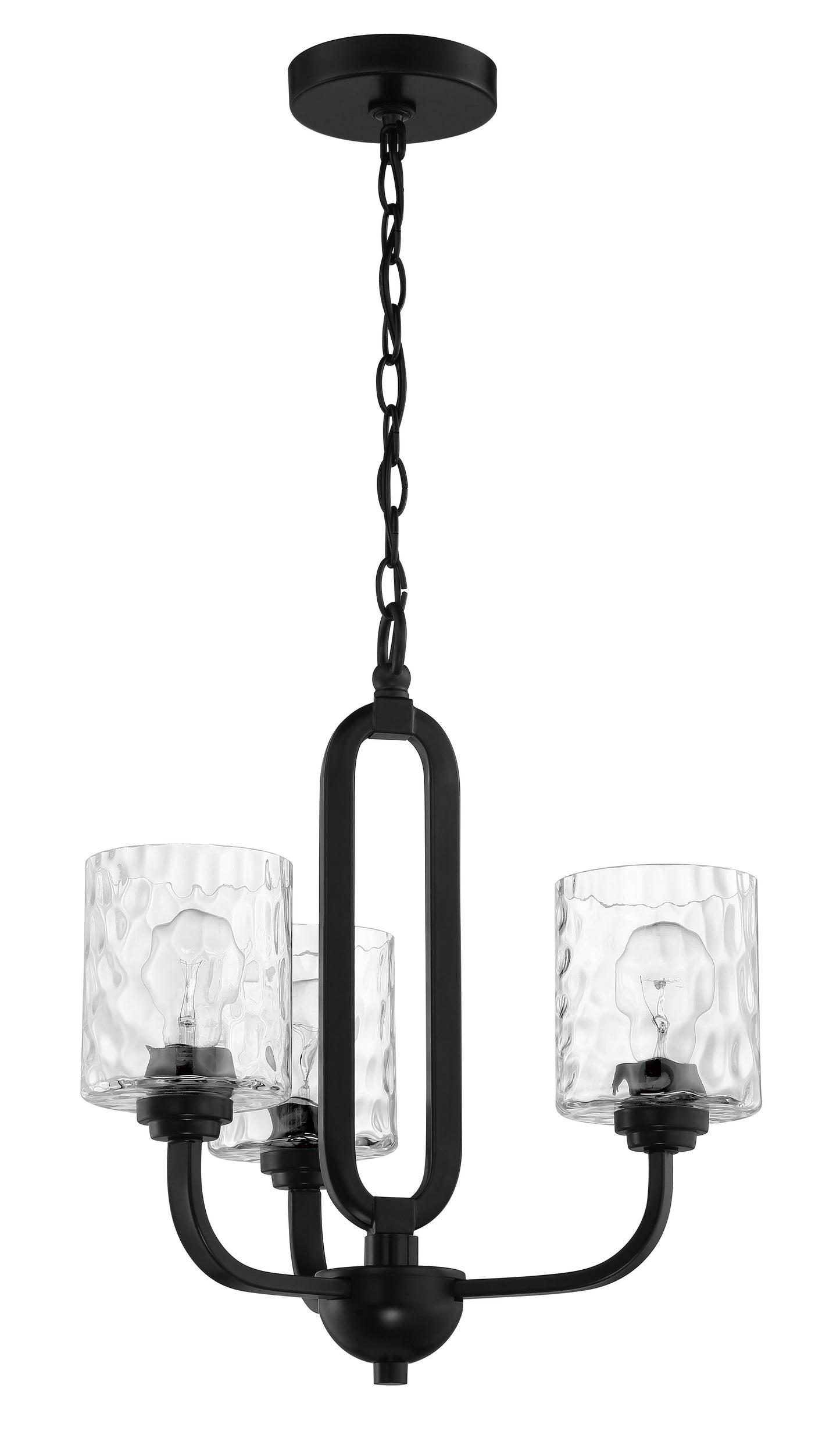 54223-FB - Collins 3 Light 18" Wide Chandelier - Flat Black