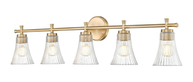 7519-5V-MGLD - Belle 5 Light 42" Vanity - Modern Gold