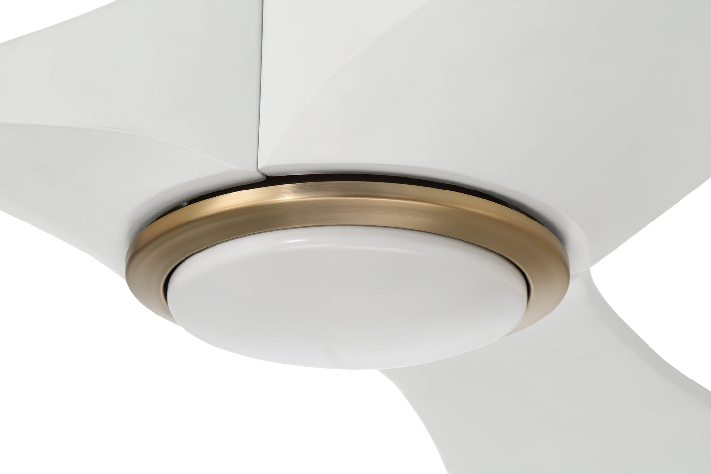 EVY60WSB3-NWF - Envy 60" Ceiling fan, no Wifi 60" 3 Blade Ceiling Fan with Light Kit - White / Satin Brass
