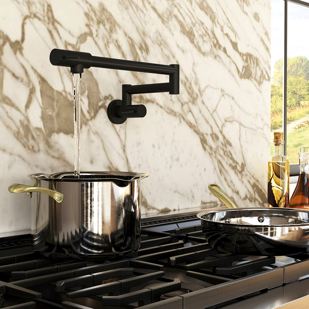 GEM-FPF-MB - Gemini Pot Filler in Matte Black