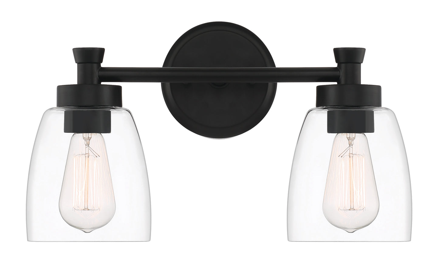 12716FB2 - Henning 2 Light 16" Wide Vanity Light - Flat Black