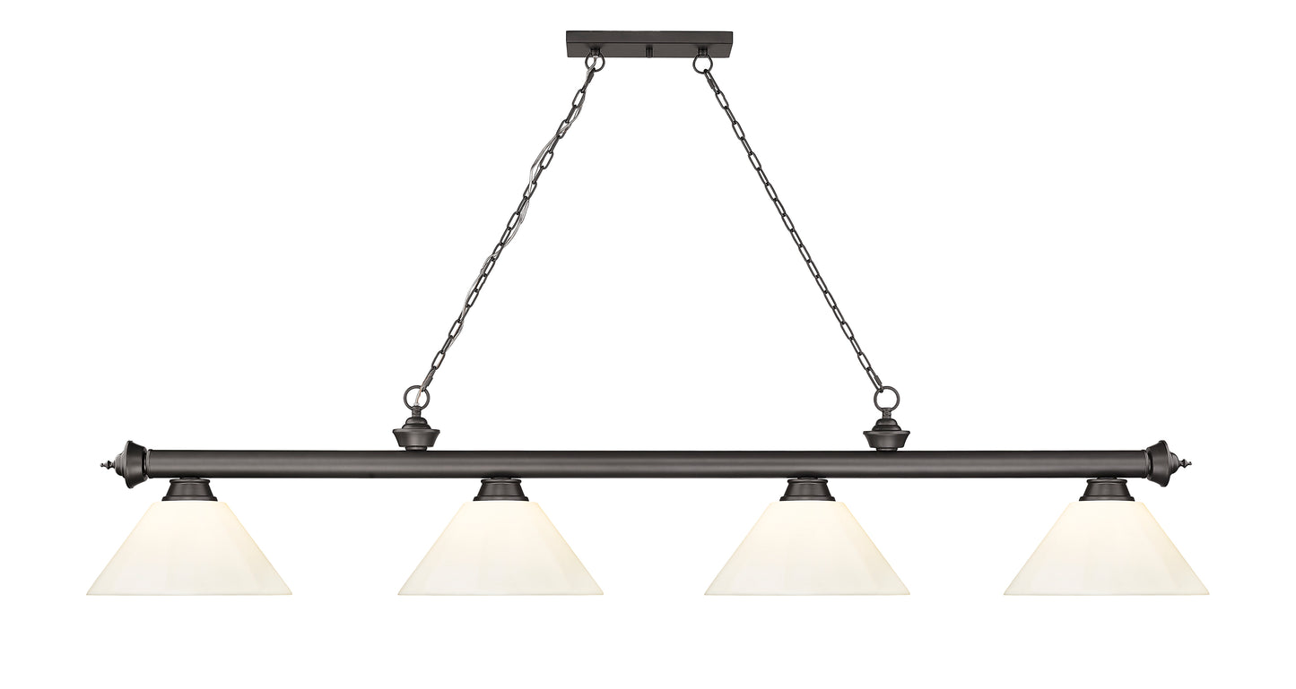 2306-4BRZ-PWH - Cordon 4 Light 81" Billiard - Bronze