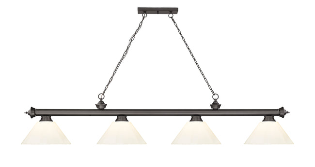 2306-4BRZ-PWH - Cordon 4 Light 81" Billiard - Bronze