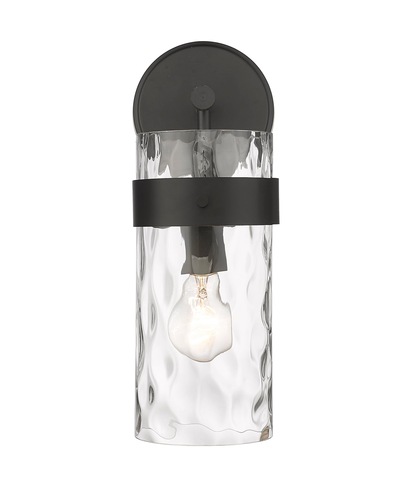 3035-1SS-MB - Fontaine 1 Light Wall 14" Sconce - Matte Black