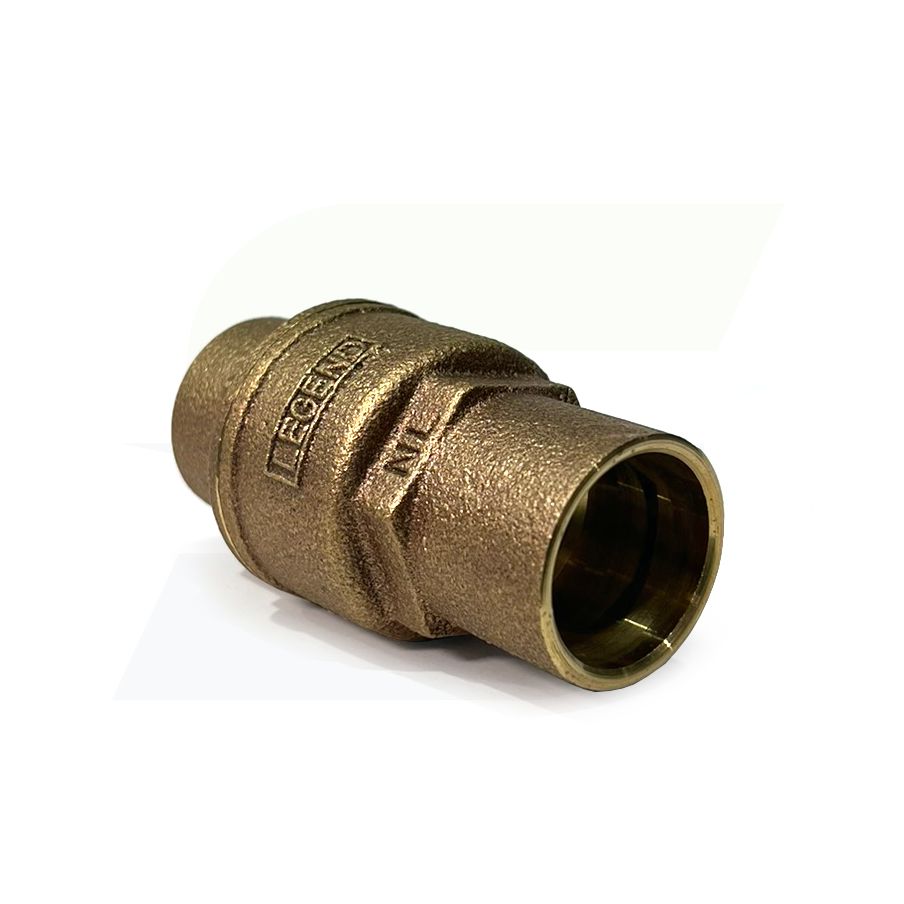 105-465NL - 1" No Lead Bronze In-Line Spring Check Valve - Sweat x Sweat