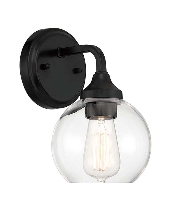 56201-FB - Glenda 1 Light 9.75" High Wall Sconce - Flat Black