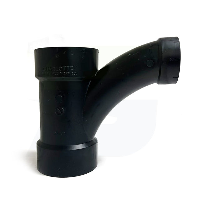 I157350 - 3" x 3" x 2" Hub ABS DWV Long Radius Combination Tee-Wye 5812LR