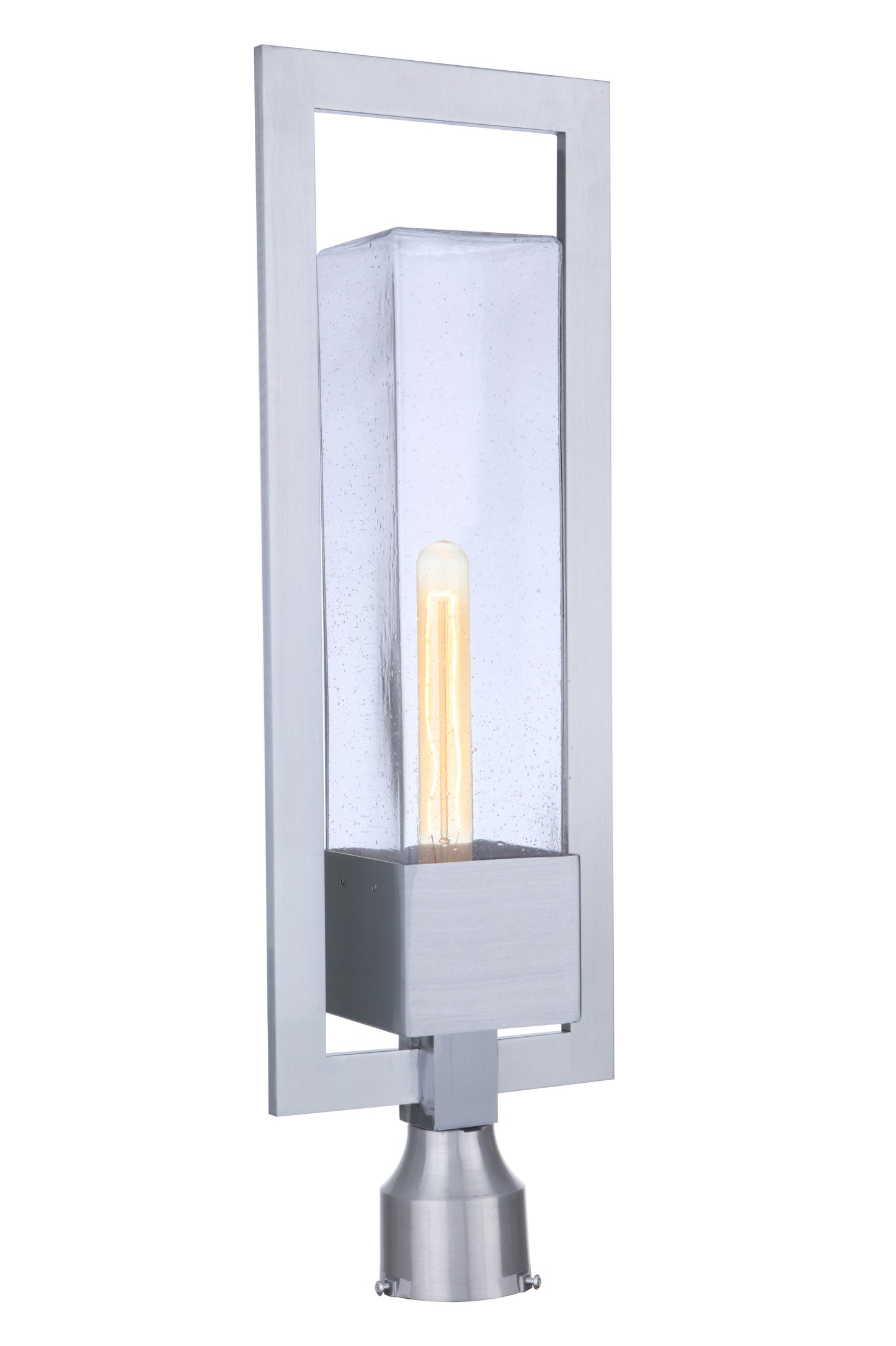 ZA4025-SA - Perimeter 1 Light 25" High Post Mount - Satin Aluminum