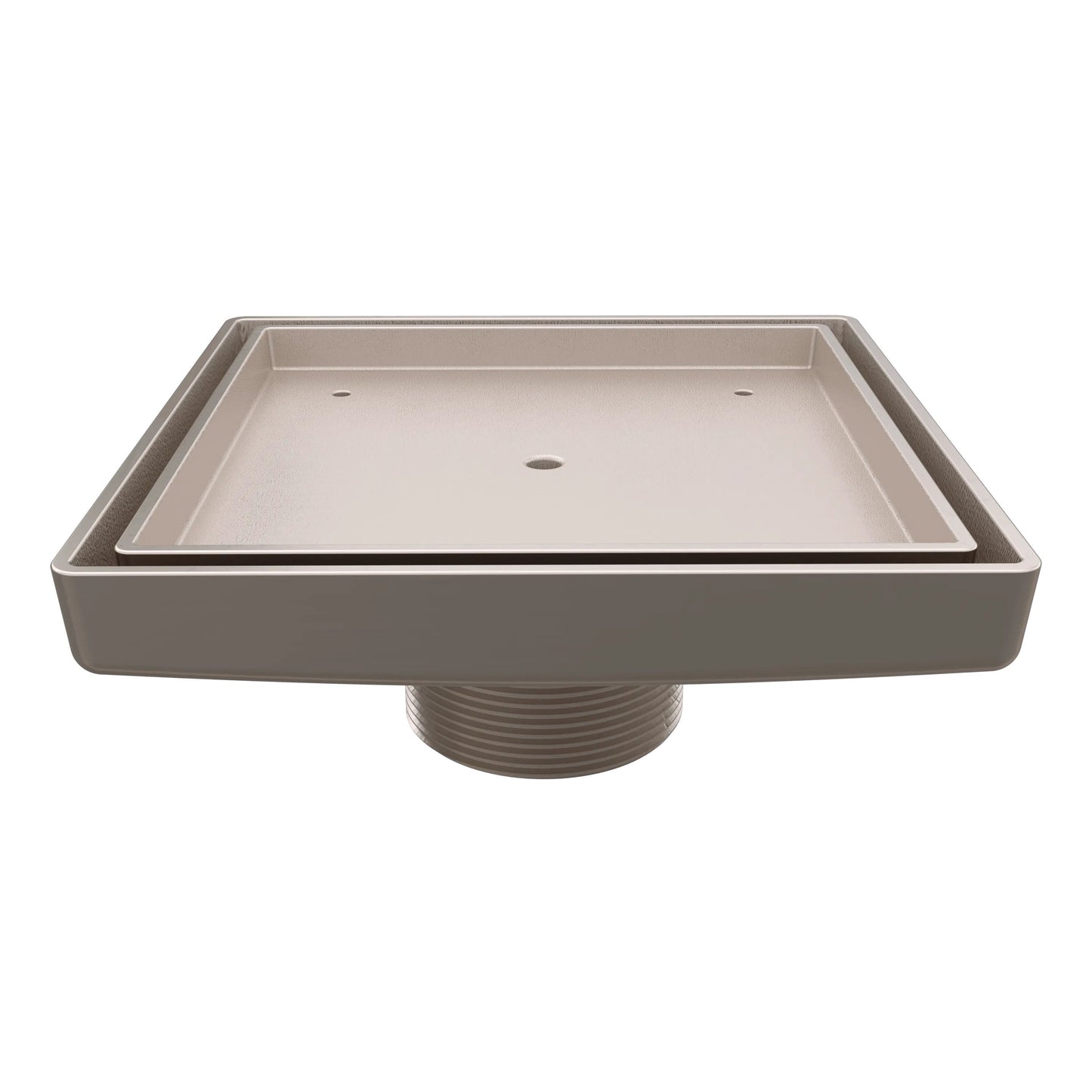 ETID-6-BN - 6" Legacy Solid Forged Brass Tile-In Drain - Brushed Nickel