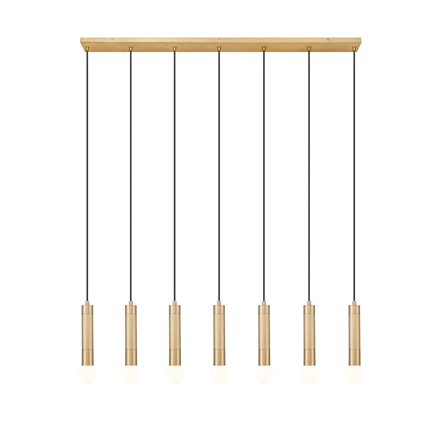 1956P-7L-MGLD - Stari 7 Light Linear 54" Chandelier - Modern Gold