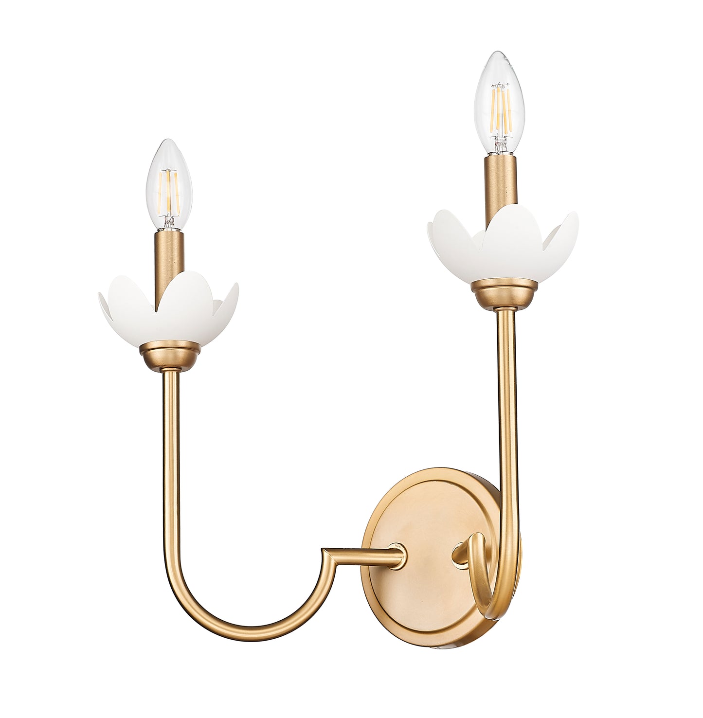 352-2S-MGLD - Allistair 2 Light Wall 12" Sconce - Modern Gold