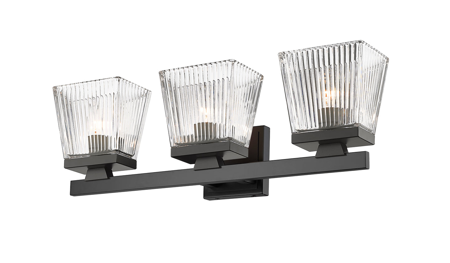 1936-3V-MB - Astor 3 Light 23" Vanity - Matte Black