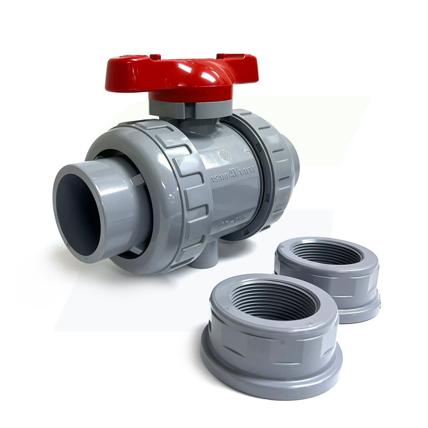 1609015 - 1-1/2" True Union In-line Ball Valve - CPVC, Socket/Threaded, EPDM Seal
