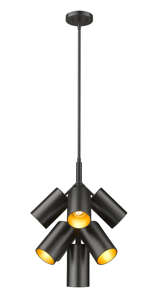 7520-9MB - Lumina 9 Light 17" Chandelier - Matte Black