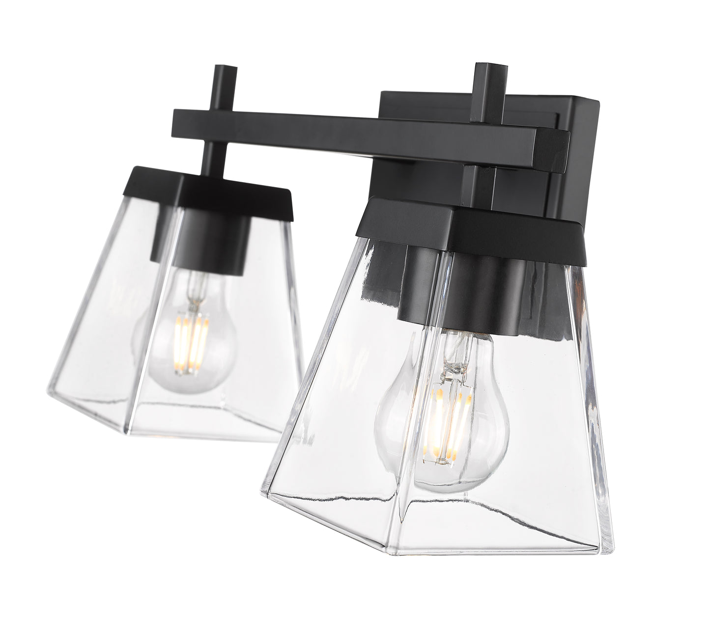 819-2V-MB - Lauren 2 Light 16" Vanity - Matte Black