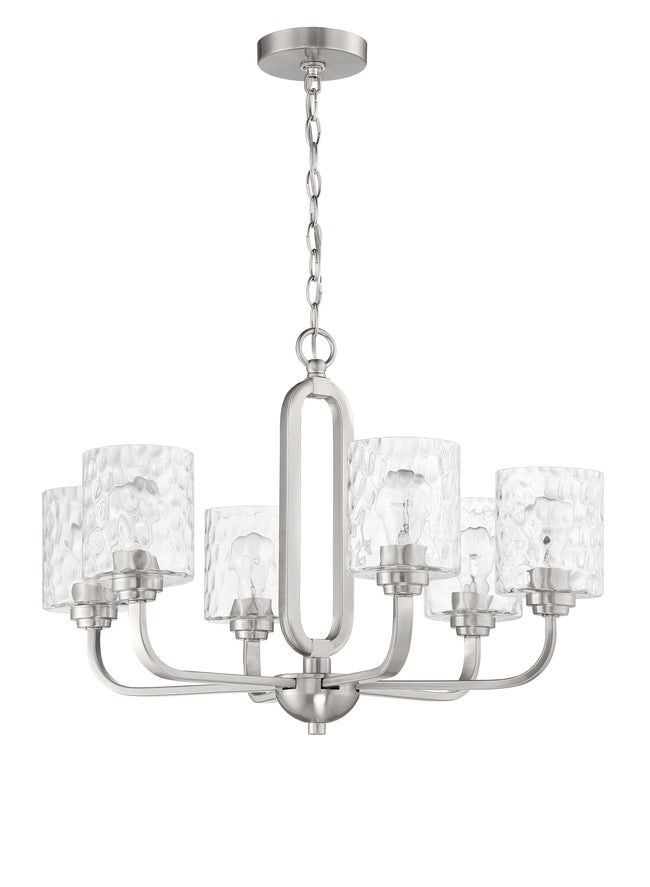 54226-BNK - Collins 6 Light 26" Wide Chandelier - Brushed Nickel