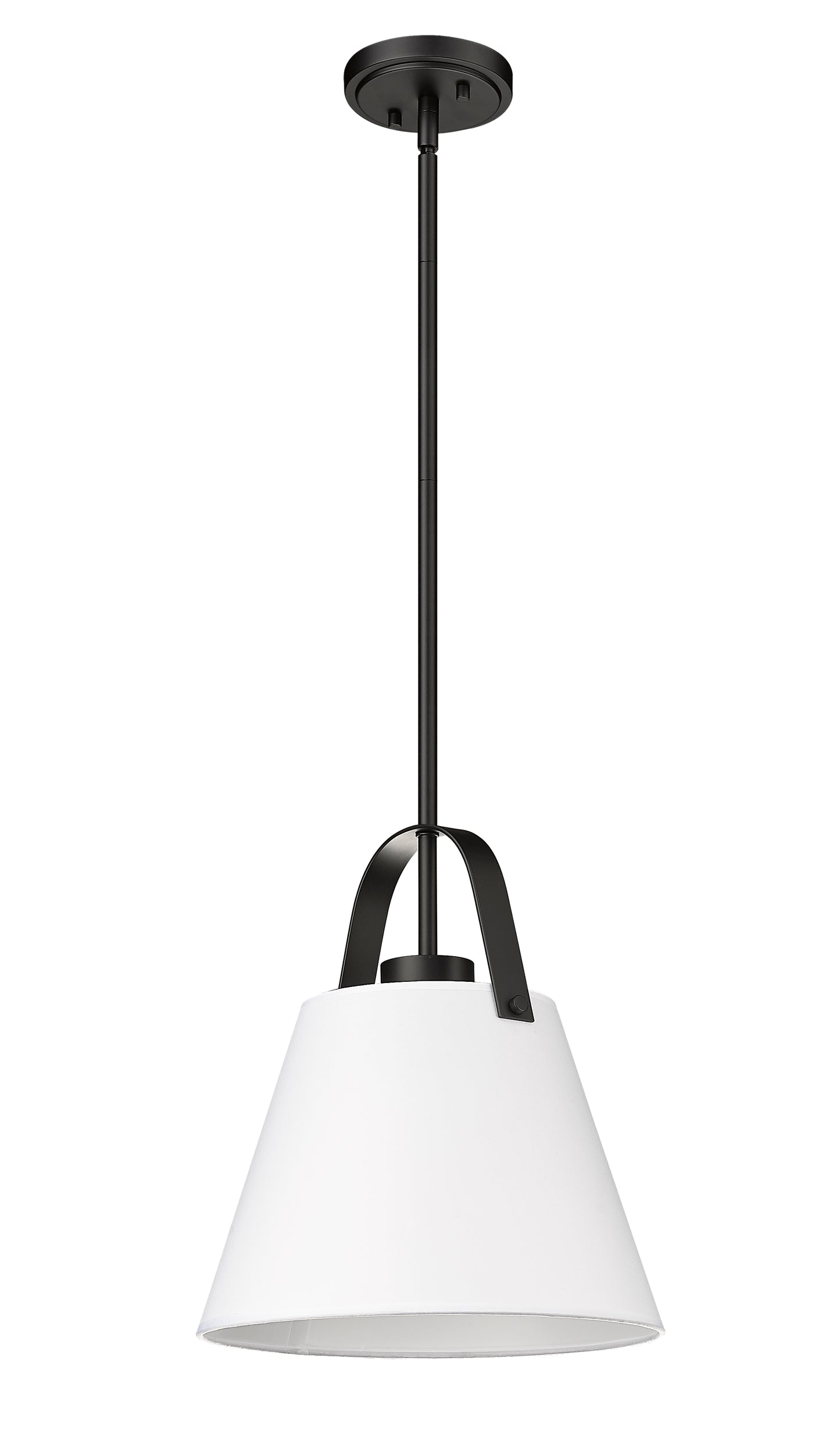 743P12-MB - Z-Studio 1 Light 12" Pendant - Matte Black