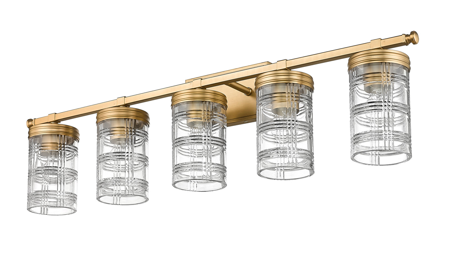 344-5V-HG - Archer 5 Light 38" Vanity - Heirloom Gold