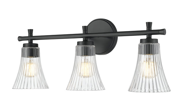 7519-3V-MB - Belle 3 Light 24" Vanity - Matte Black