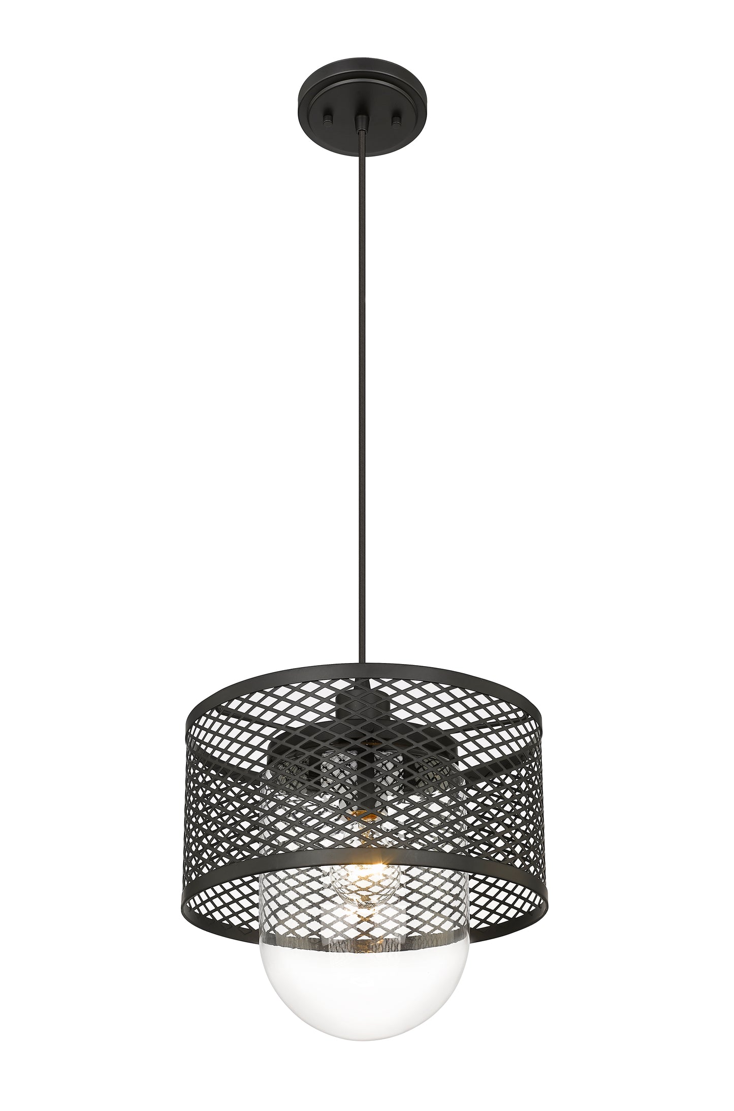 3037P11-MB - Kipton 1 Light 11" Pendant - Matte Black