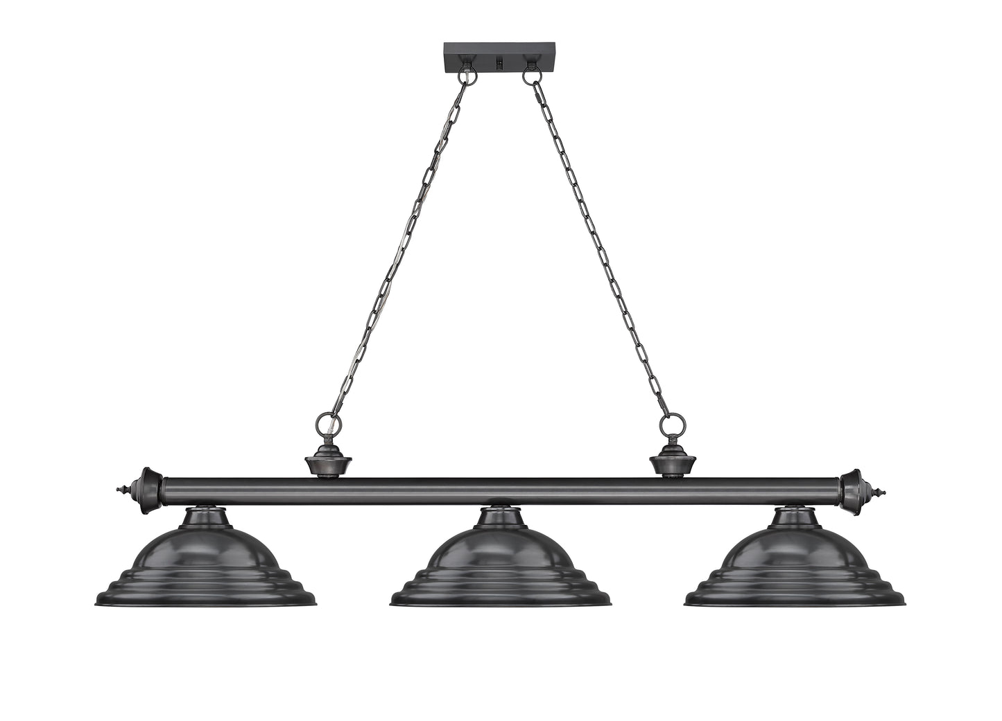 2306-3BP-SBP - Cordon 3 Light 58" Billiard - Bronze Plate