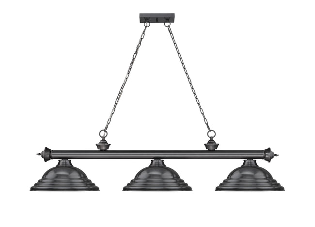 2306-3BP-SBP - Cordon 3 Light 58" Billiard - Bronze Plate