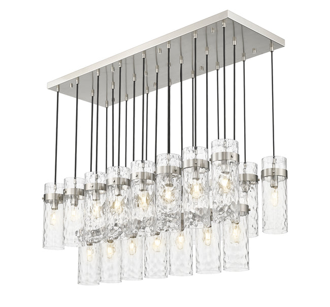 7002P5-23L-BN - Fontaine 23 Light Linear 54" Chandelier - Brushed Nickel