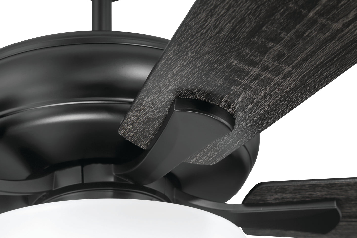 ECF211FB5-FBGW - EOS 2 Light Frosted White Bowl 52" Ceiling Fan 52" 5 Blade Ceiling Fan with Light Kit - Flat Black