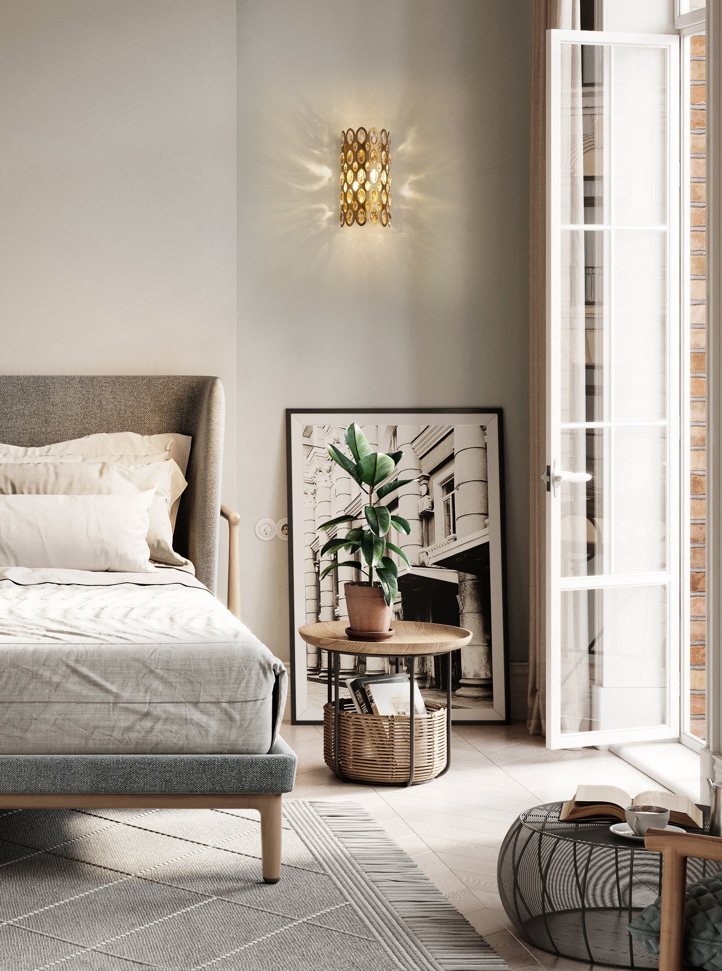822-2S-HB - Dealey 2 Light Wall 14" Sconce - Heirloom Brass